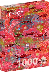 Puzzle Hlboká červená 1000 dielikov