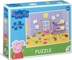 Puzzle Peppa Pig – hry v izbičke, 60 dielikov
