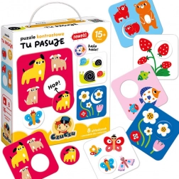 Kontrastná puzzle CzuCzu Tu Pasuje