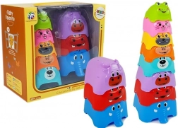 Pyramída s plastovými pohárikmi pre bábätká Zvieratká