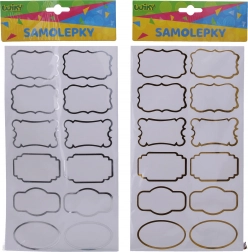 Nálepky 14 × 25,5 cm na koreničky, menovky rámček