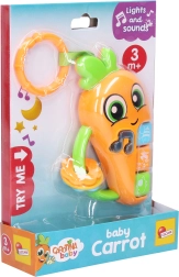 Hračka mrkvička s efektmi 16 cm CAROTINA