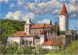 Dino puzzle hrad Křivoklát 100 XL dielikov