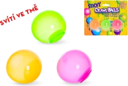 Lepiace svietiace antistresové loptičky 4 cm, sada 3 ks