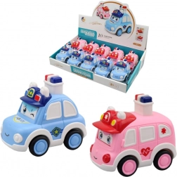 Policajné a Ambulantné Auto na Stlačenie