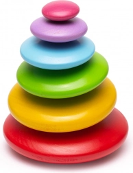 Balančné farebné drevené kamienky