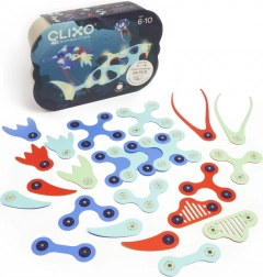 clixo ocean creatures magnetická stavebnica 24 ks, svietiaca v tme