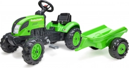 Traktor na šlapacie pedále Country Farmer s prívesom zelený pre deti 2-5 rokov