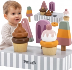 VIGA PolarB drevené nanuky na stojane – sada 5 ks