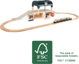 drevená vláčikodráha s nádražím small foot
