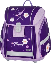 Školský batoh Premium Light Flowers fialový