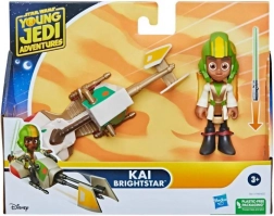 Star Wars Young Jedi Adventures – speeder a figúrka Kai Brightstar
