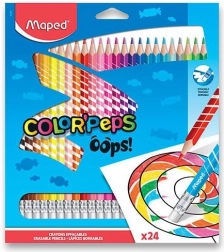 Maped pastelky Color'Peps Oops s gumou, 24 ks