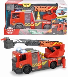 Hasičské auto SCANIA Rosenbauer 35 cm so svetlami, zvukmi a vodným delom