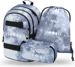 Baagl školský set NASA Grey – batoh, peračník a vrecko