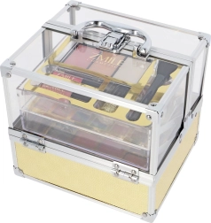 Kozmetický akrylátový kufrík Glam – zlatý