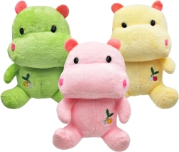 Plyšový hrošík 18 cm so sedením a výšivkou