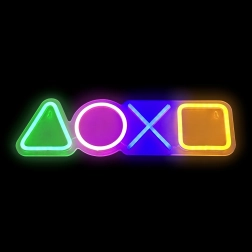 LED neónová lampička v tvare herného ovládača