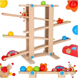 Drevená guľôčková dráha Montessori XXL
