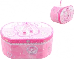 Ružová hudobná šperkovnica s baletkou