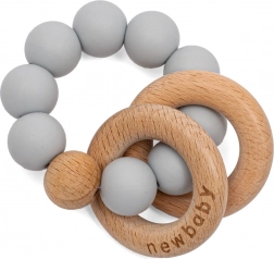 Hryzátko s guľôčkami New Baby sivá