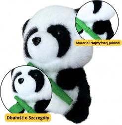 Plyšová panda s bambusom 18cm