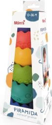 Pastelová senzorická pyramída pre bábätká