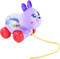 Ťahací zajačik s farebnými guľôčkami