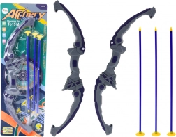 Luk pre deti s prísavkovými šípmi, fialový, 3 kusy