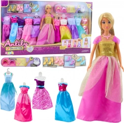 Veľká módna sada Anlily Bábika s šatami a doplnkami 24ks