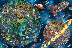 Puzzle Treflíci vo vesmíre