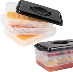 Trojúrovňový box na údeniny a syry 3×600 ml