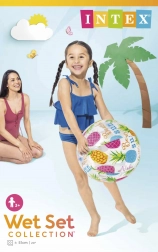 Nafukovacia plážová lopta 51 cm INTEX – rôzne motívy
