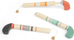 Drevená pištoľ korkovka pre deti