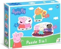 Puzzle Prasiatko Peppa kamaráti 3v1 (2, 3 a 4 dieliky)
