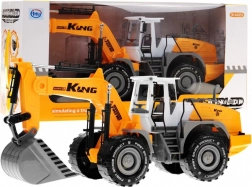 Detský bager 3+ Pohyblivá lyžica + Otváracia kapota + Figúrka motora