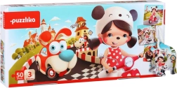 Puzzlika Veselé príbehy 3 v 1 detské puzzle
