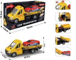 odťahové vozidlo so závodným autom so svetlami a zvukmi