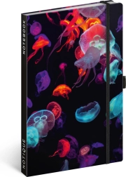 NOTIQUE linkovaný zápisník 13 × 21 cm s gumičkou a pútkom