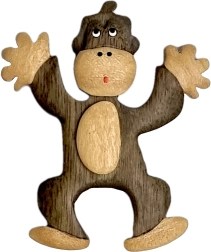 Drevená magnetka na chladničku – opica 2Kids Toys