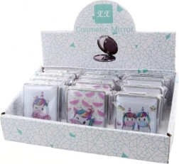 Presýpacie vreckové zrkadielko s jednorožcami