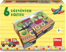 Dino obrázkové kocky Dopravné prostriedky, 6 kociek