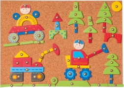 Woody Doska s tvarmi na pribíjanie dopravné prostriedky