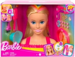 Barbie stylingová hlava neonové dúhové blond vlasy