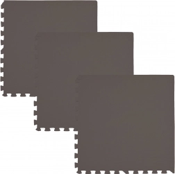 Penená podložka HUMBI 180 × 60, veľké vodoodolné puzzle, bezpečné, 3 ks, hnedá