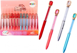 Guľôčkové pero s kryštálikmi, modrý atrament 0,7 mm