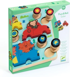 Djeco vkladacie puzzle autíčko