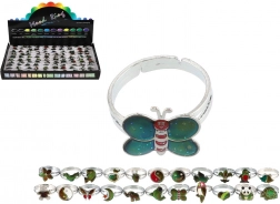 Nastaviteľný prsteň meniaci farbu podľa teploty – mix druhov