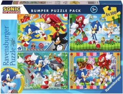 Ravensburger puzzle Sonic Ježko 4x100 dielikov