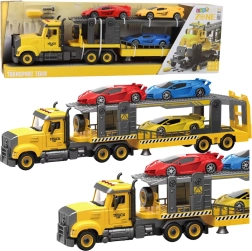 Skladací odťahový kamión so svetlami, zvukmi a športovými autami
